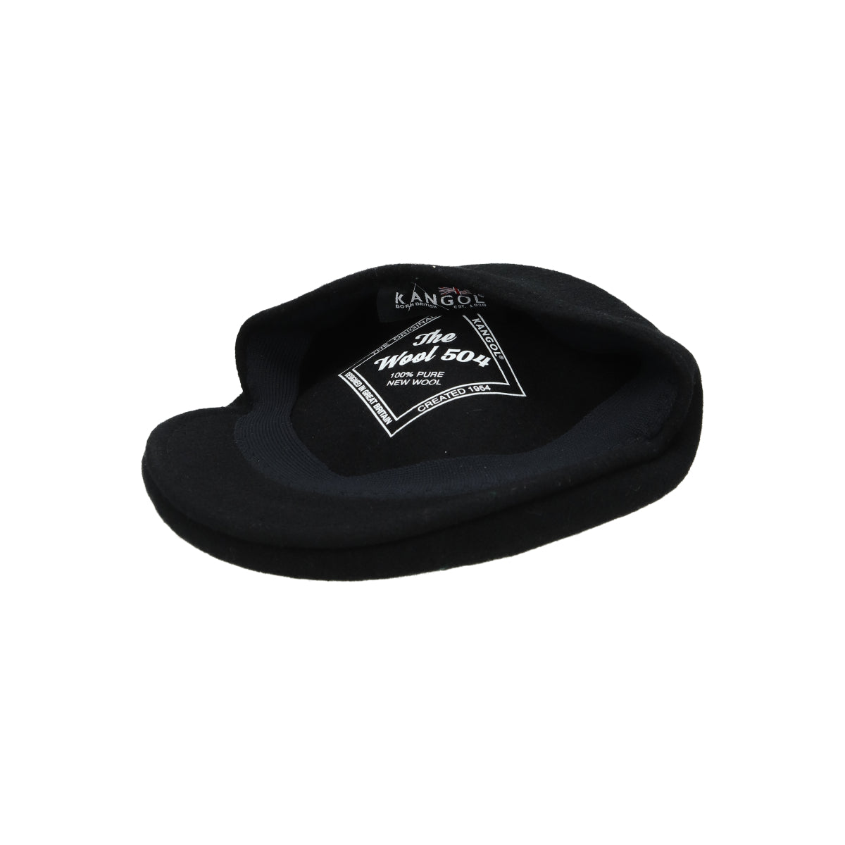 504 Kangol Cap black white