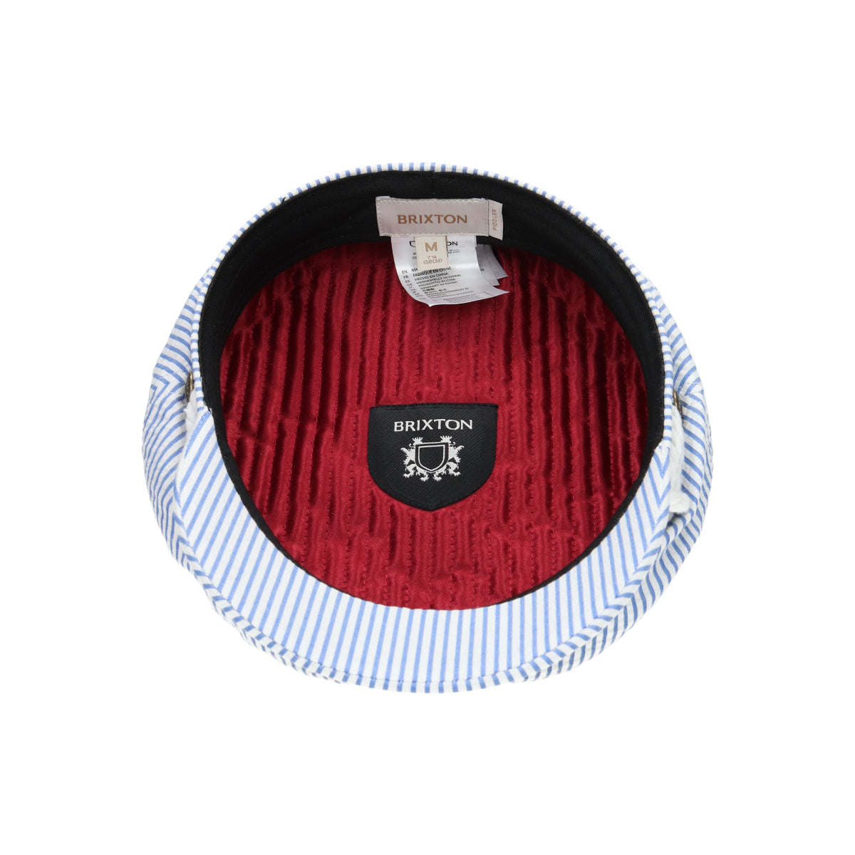 FIDDLER CAP off white blue seersucker