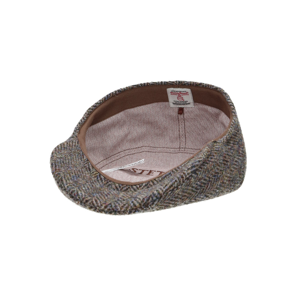 Ivy Cap Herringbone Harris Tweed fischgrat-beige