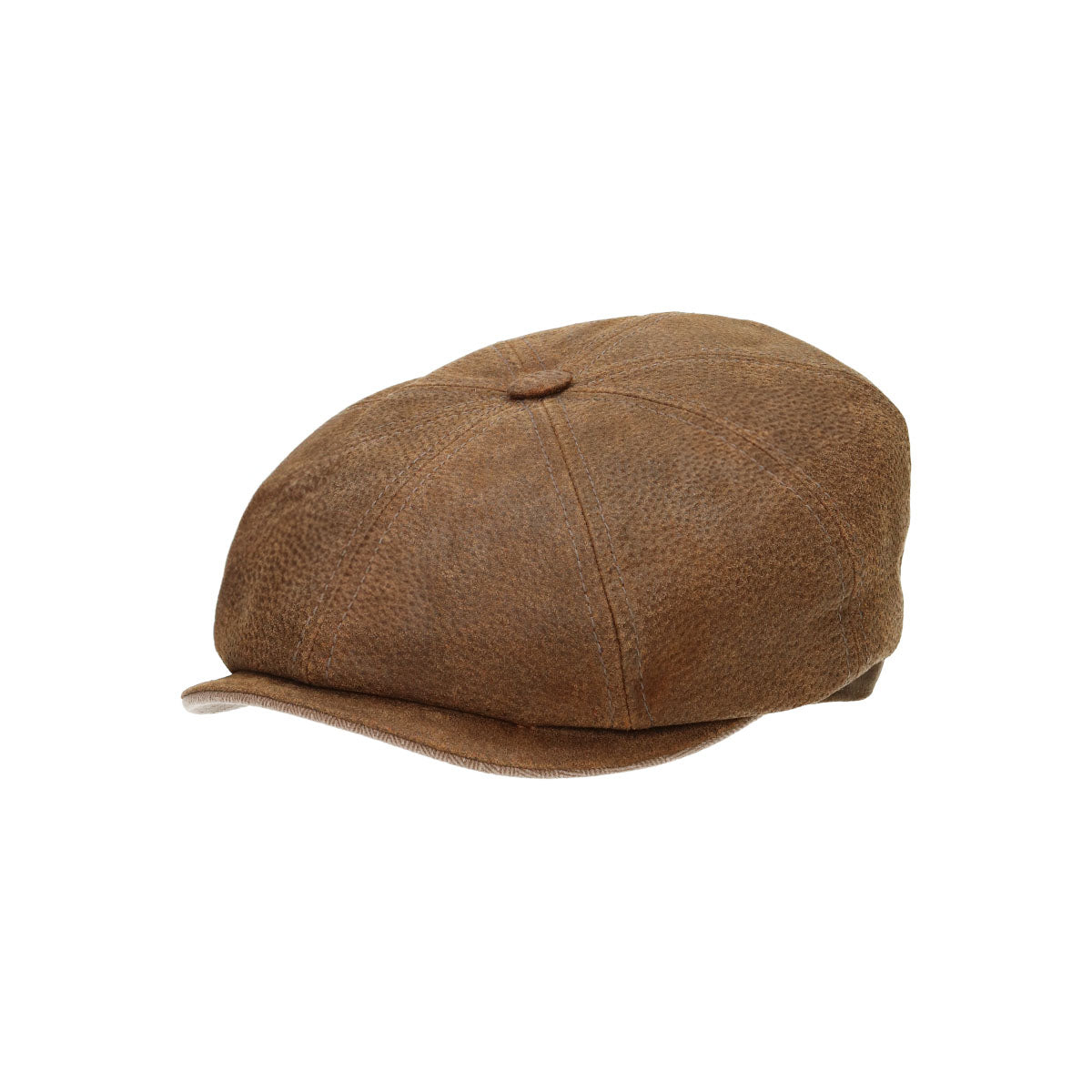 8-Panel Cap Pigskin braun
