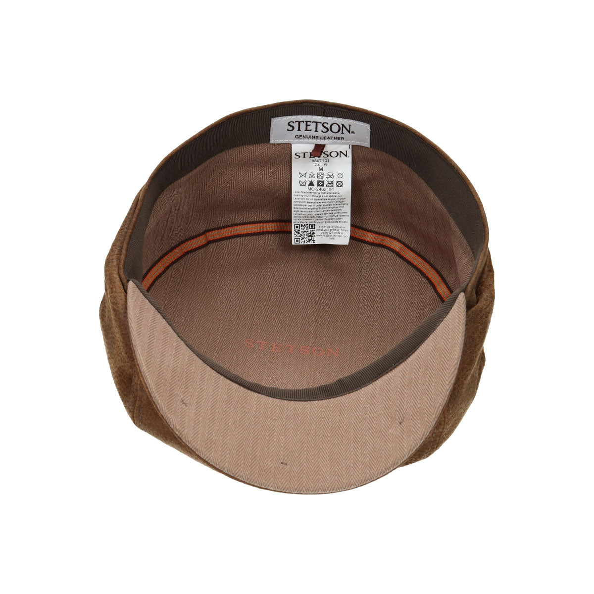 8-Panel Cap Pigskin braun