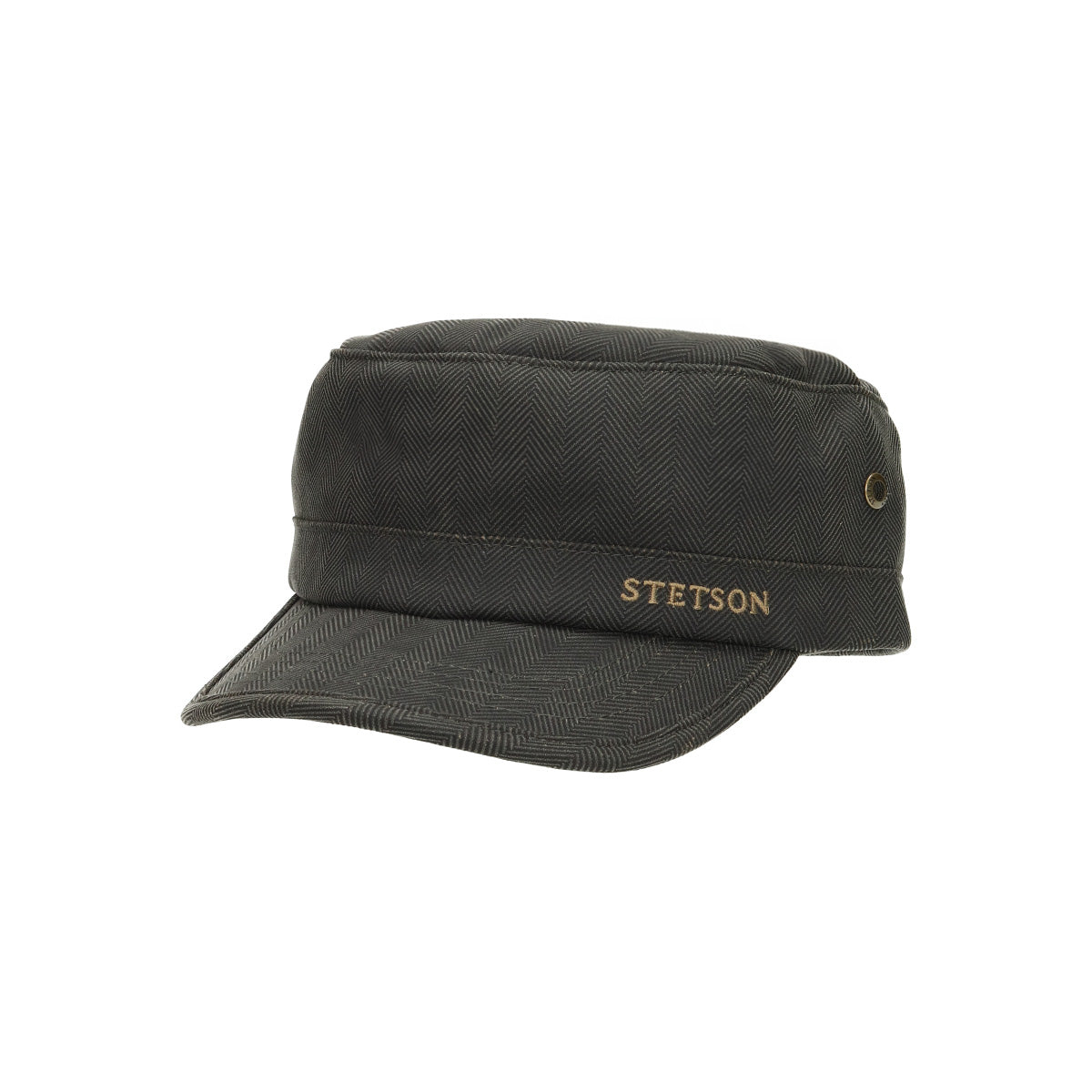 Army Cap Herringbone fischgrat grün schwarz