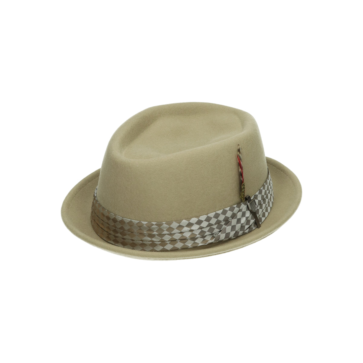 Stout Pork Pie sand/sandk check beige