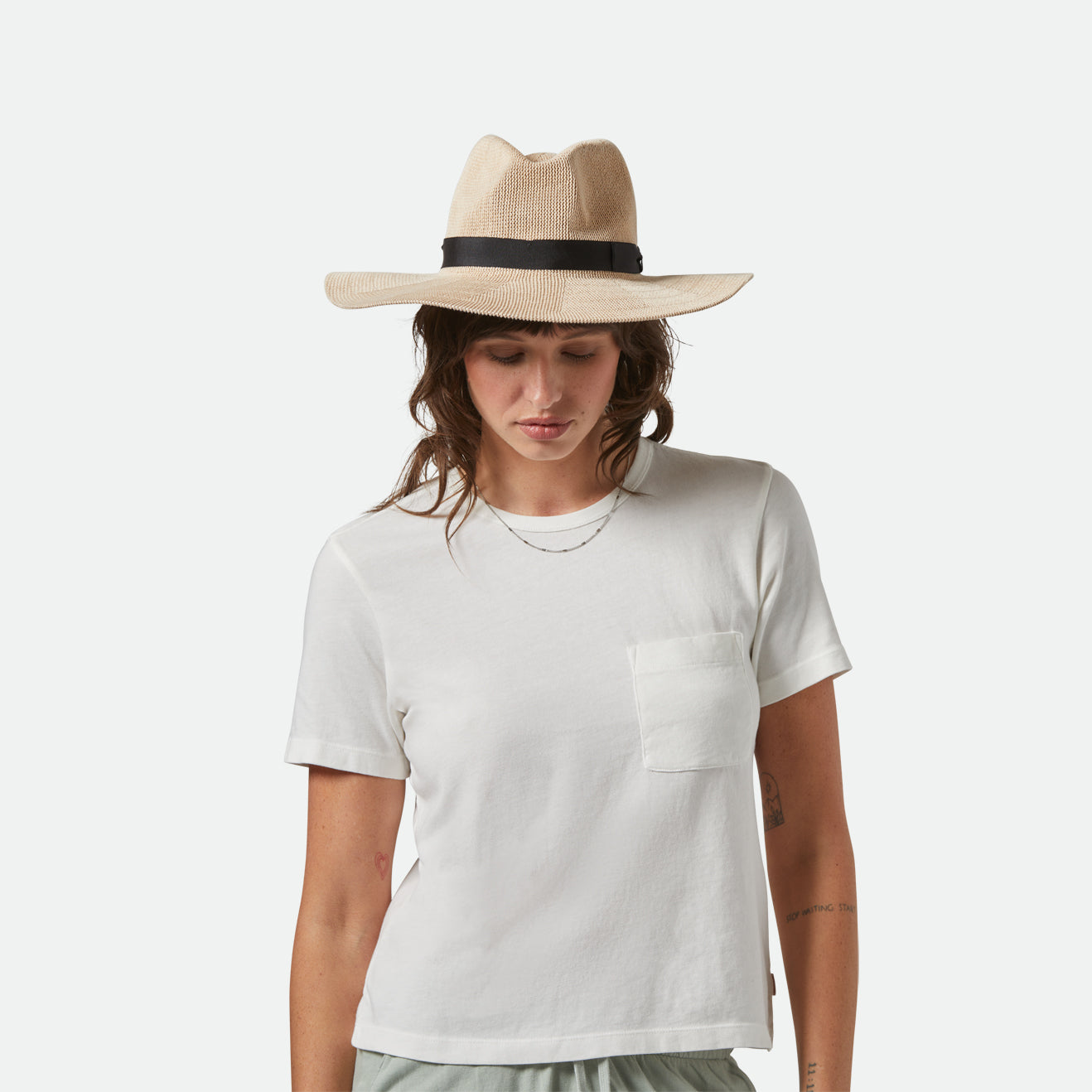 LYONS KNIT PATTERN PACKABLE HA light tan light tan