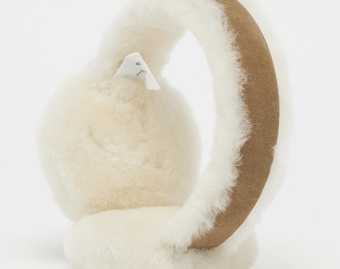 W Sheepskin Embroidery Earmuff chestnut