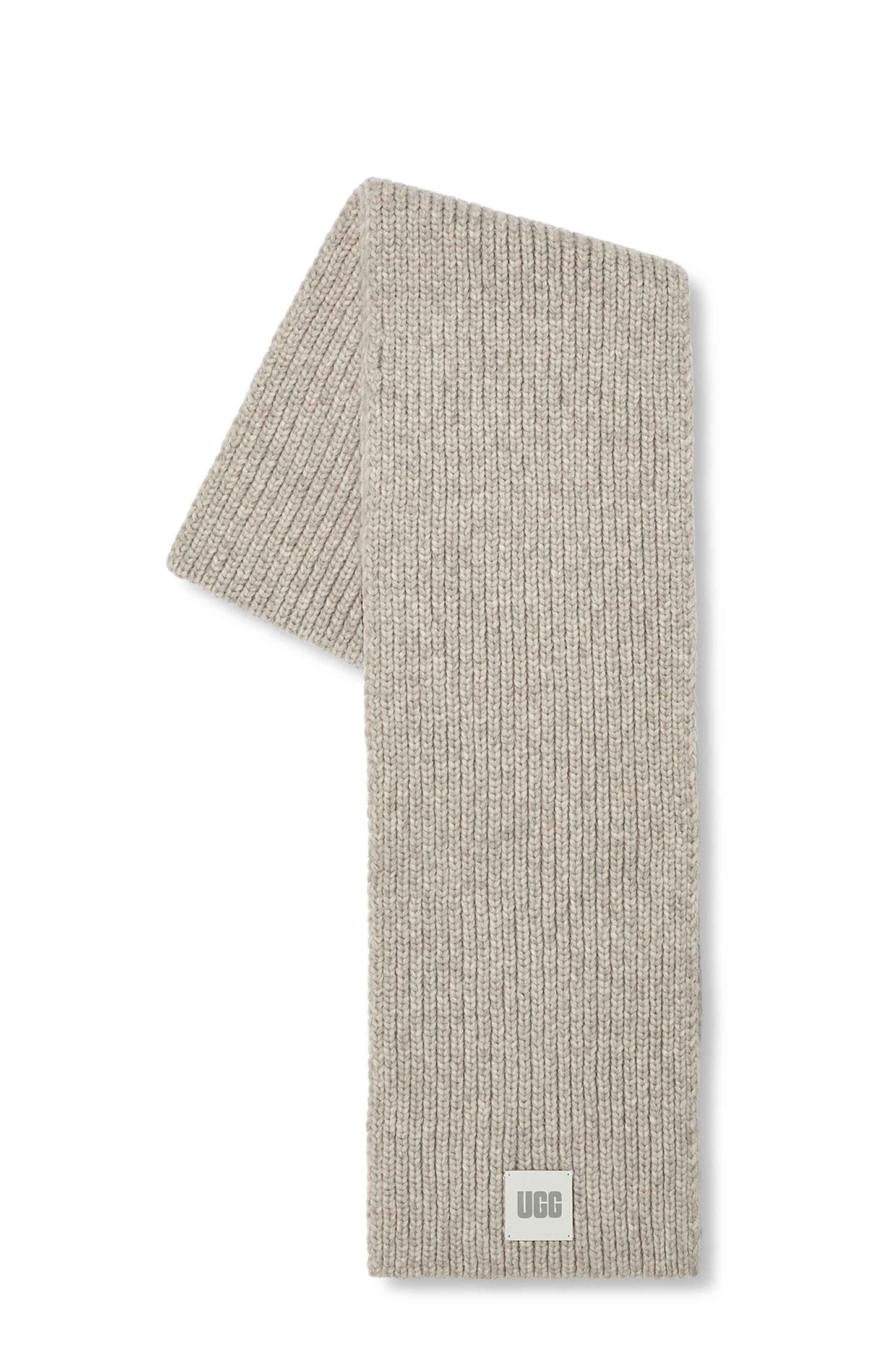 U Chunky Rib Scarf light gray