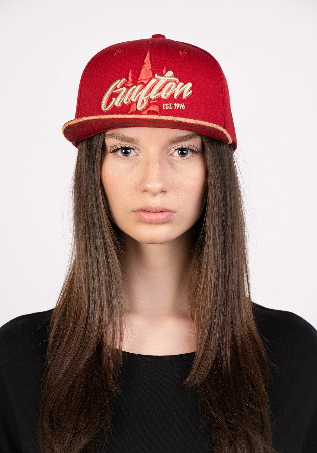 CRSCRIPT Snapback Cap burgundy