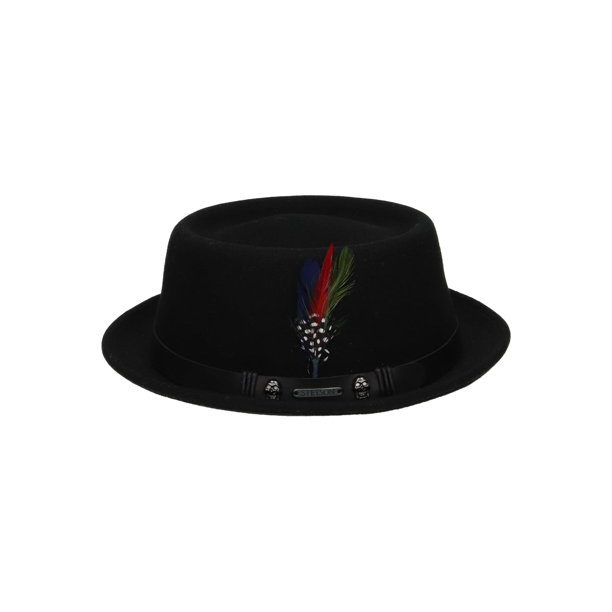 Pork Pie Woolfelt black red