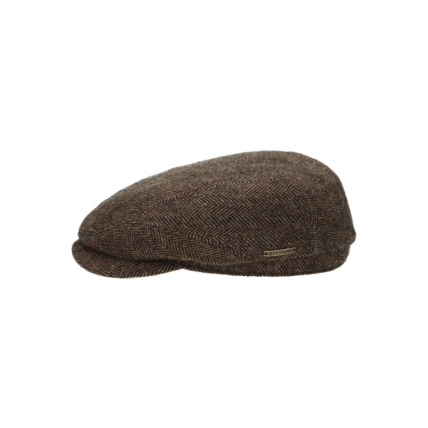 Driver Cap Wool Herringbone brown melange