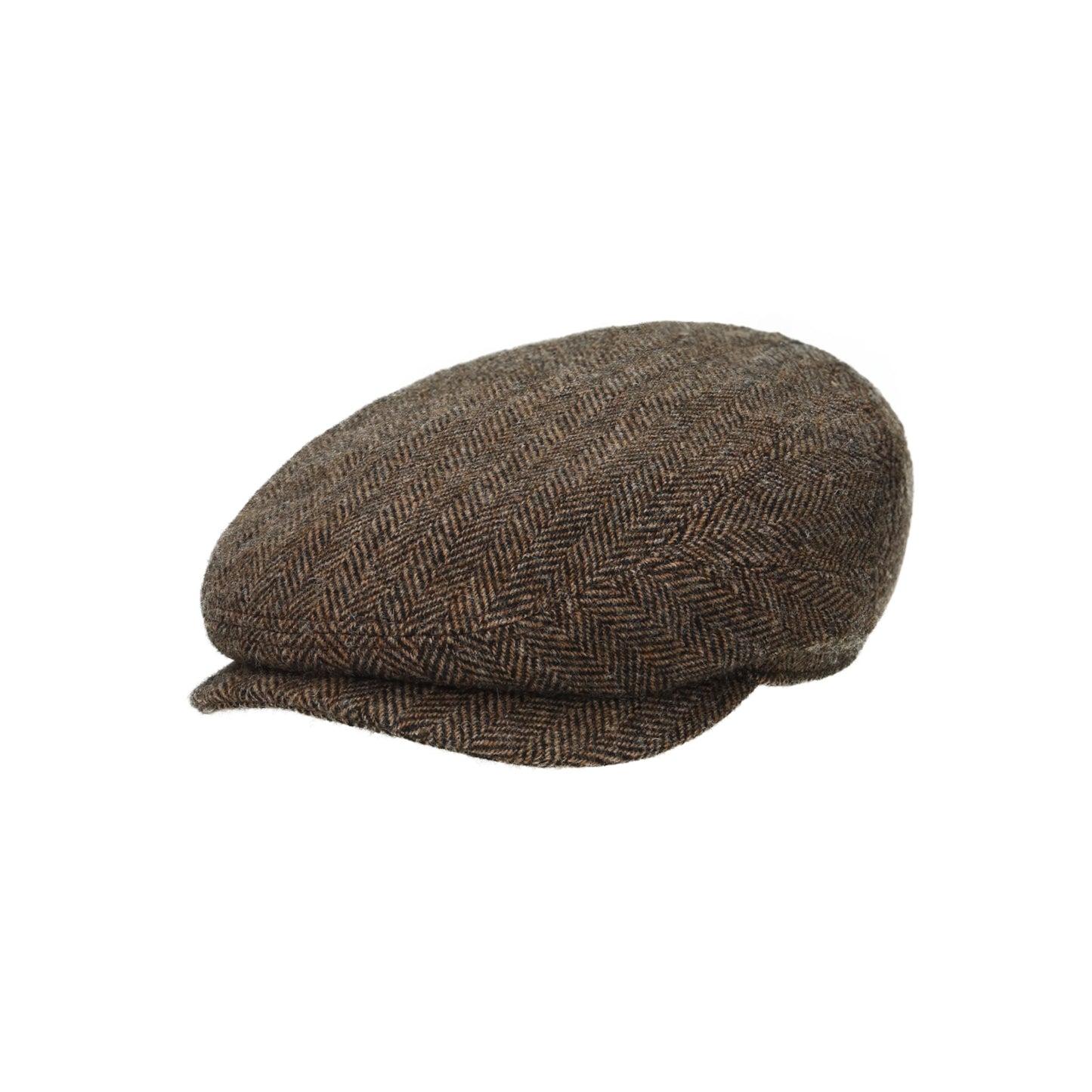 Driver Cap Wool Herringbone brown melange