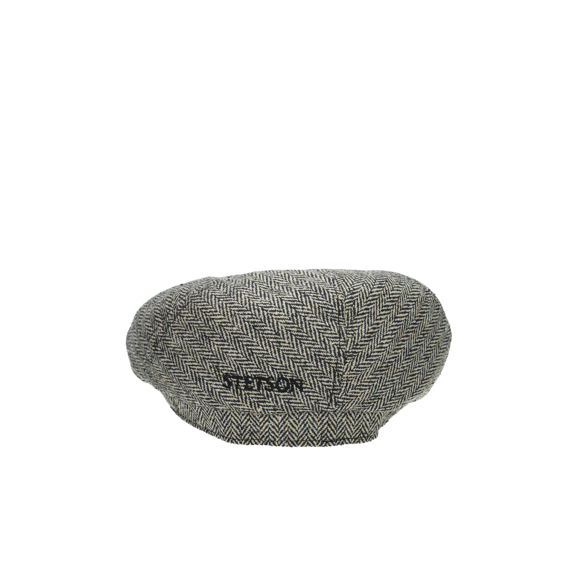 6-Panel Cap Silk herringbone black brown