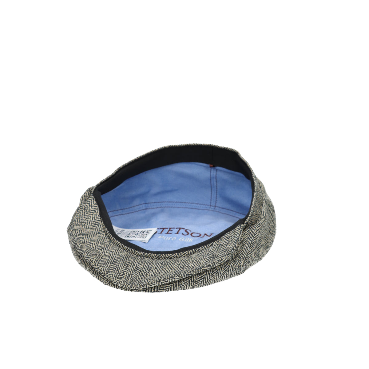 6-Panel Cap Silk herringbone black brown