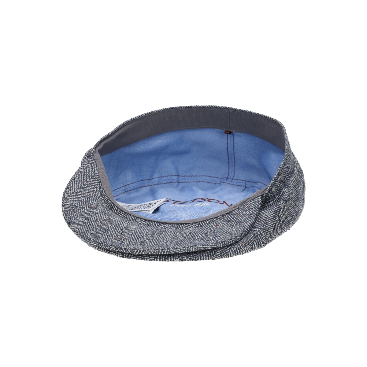 6-Panel Cap Silk herringbone gray