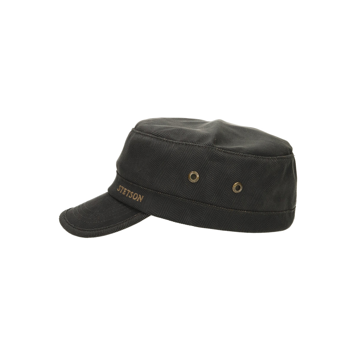 Army Cap Herringbone herringbone green black