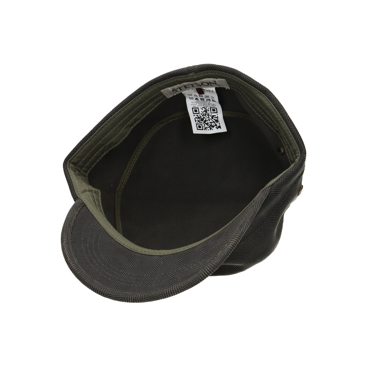 Army Cap Herringbone herringbone green black