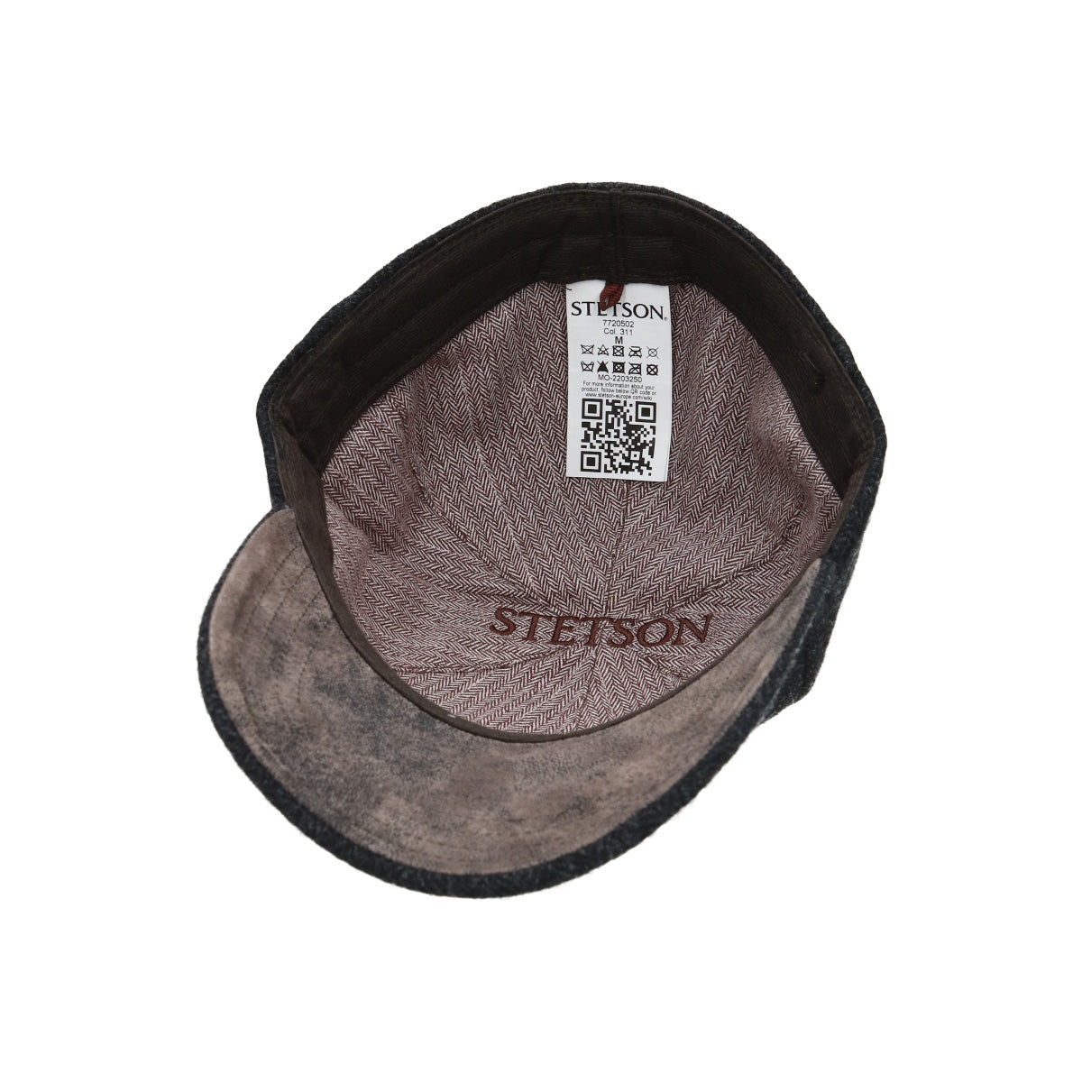 Baseball Cap Wool Herringbone herringbone black