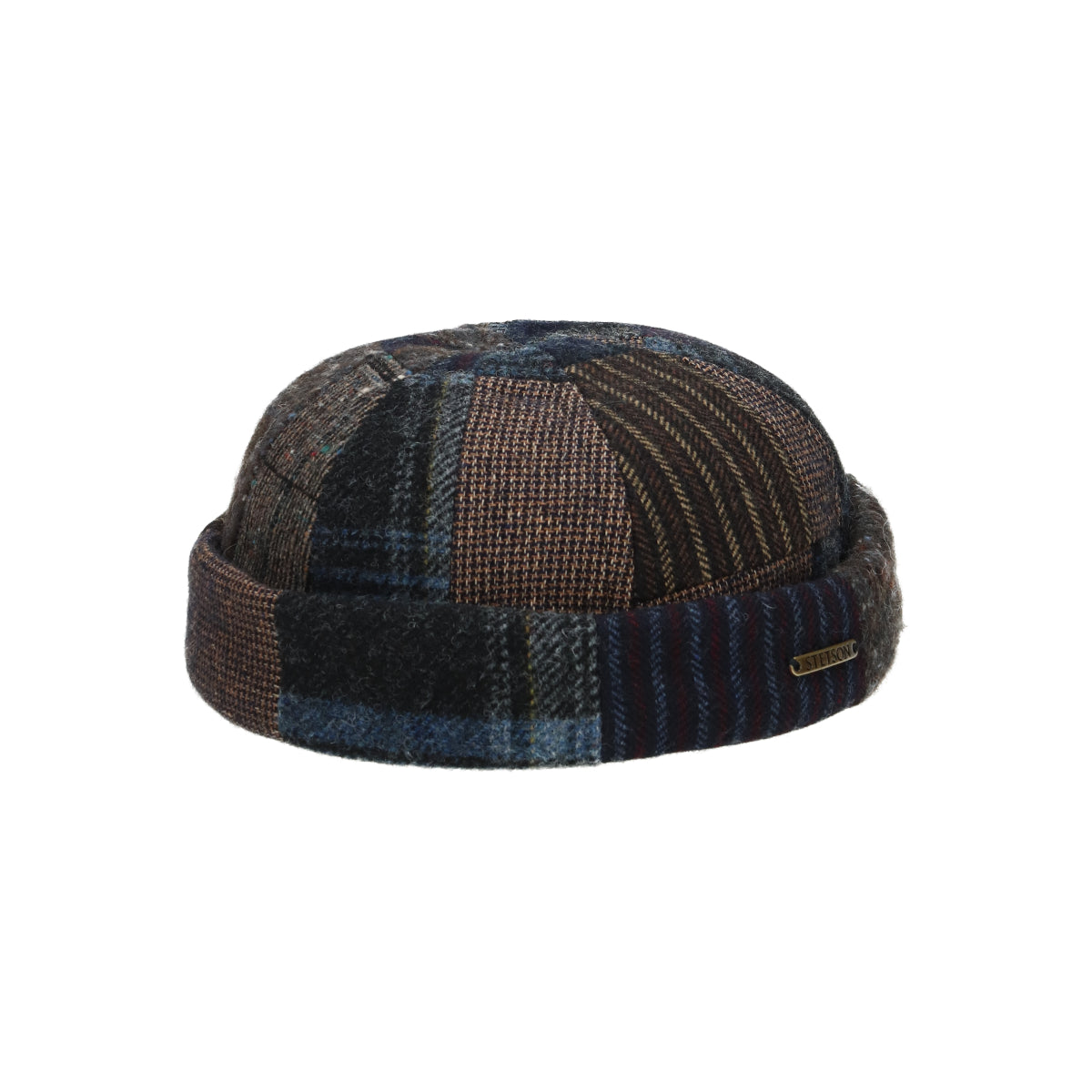 Docker patchwork blue brown