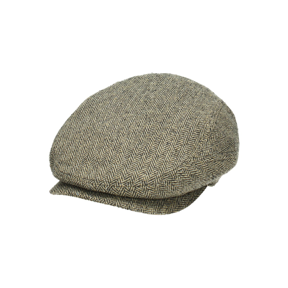 Driver Cap Silk herringbone brown-grey
