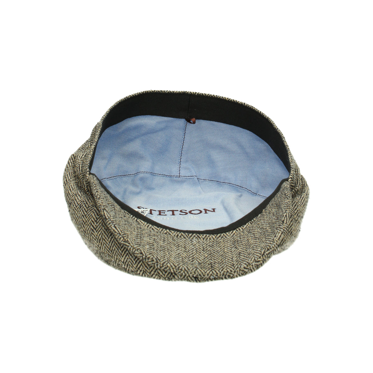Driver Cap Silk herringbone brown-grey