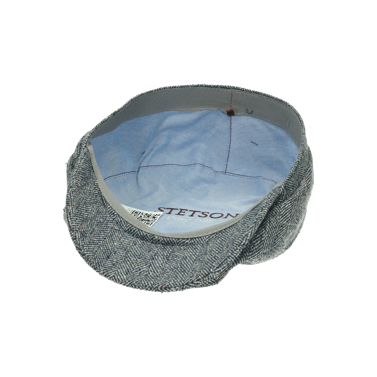 Driver Cap Silk herringbone blue gray