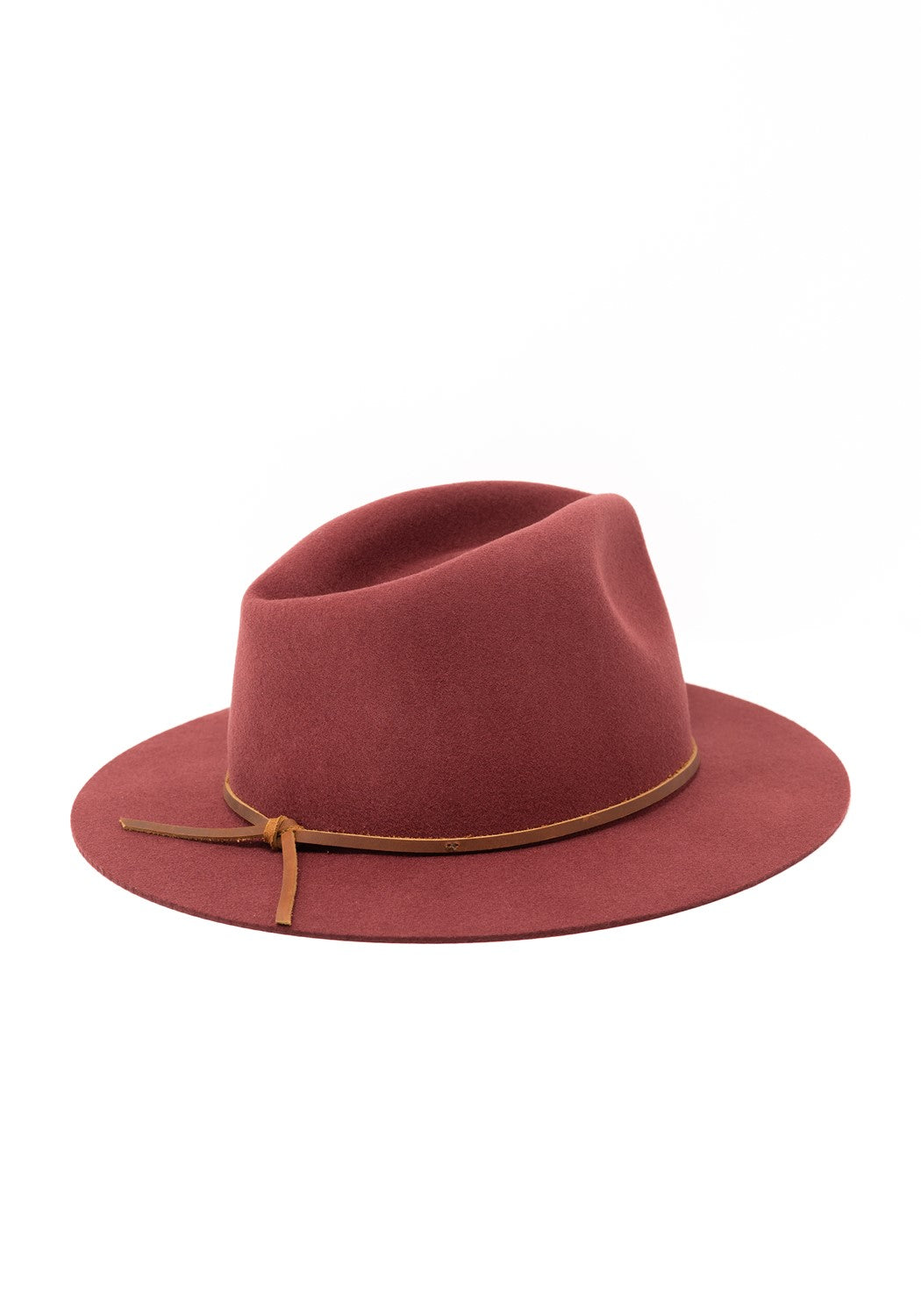 Wesley Fedora dark brick red