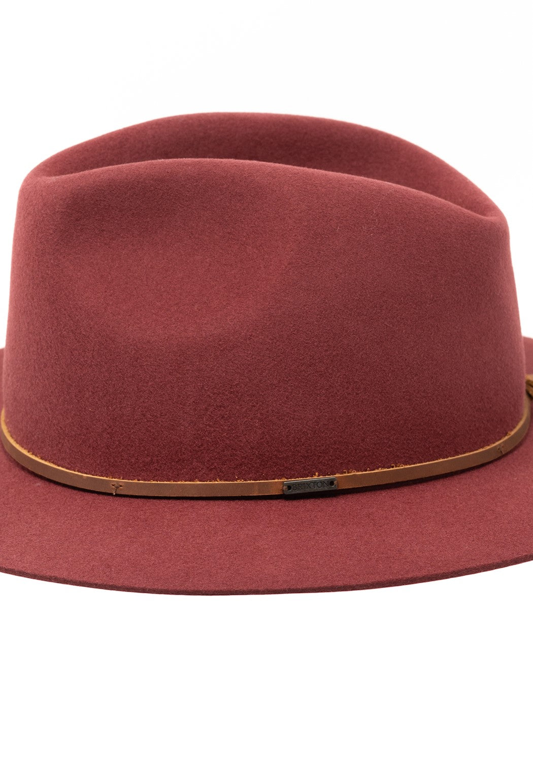 Wesley Fedora dark brick red