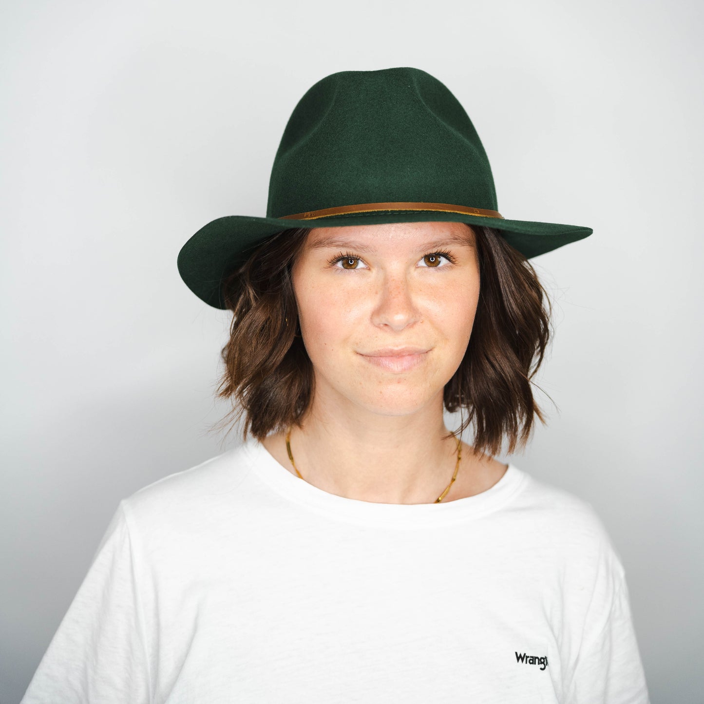 Wesley Packable Fedora moss green