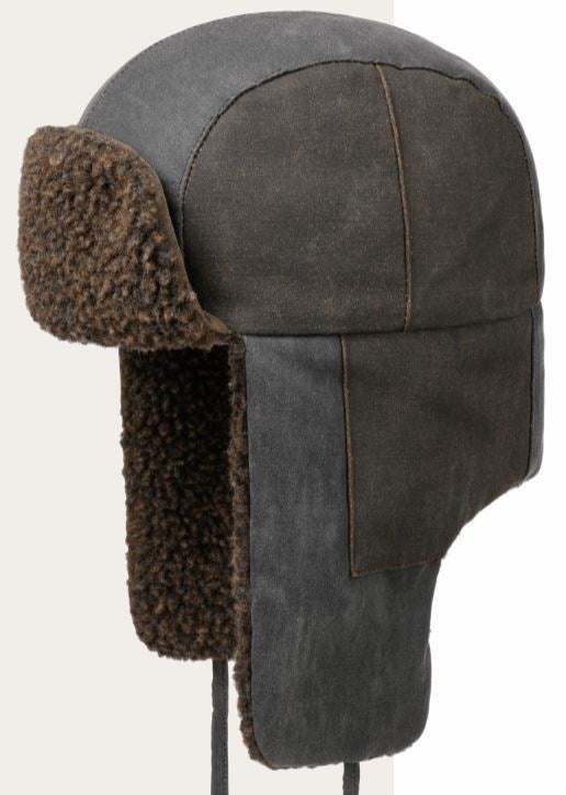 Bomber cap CO/PES black/brown