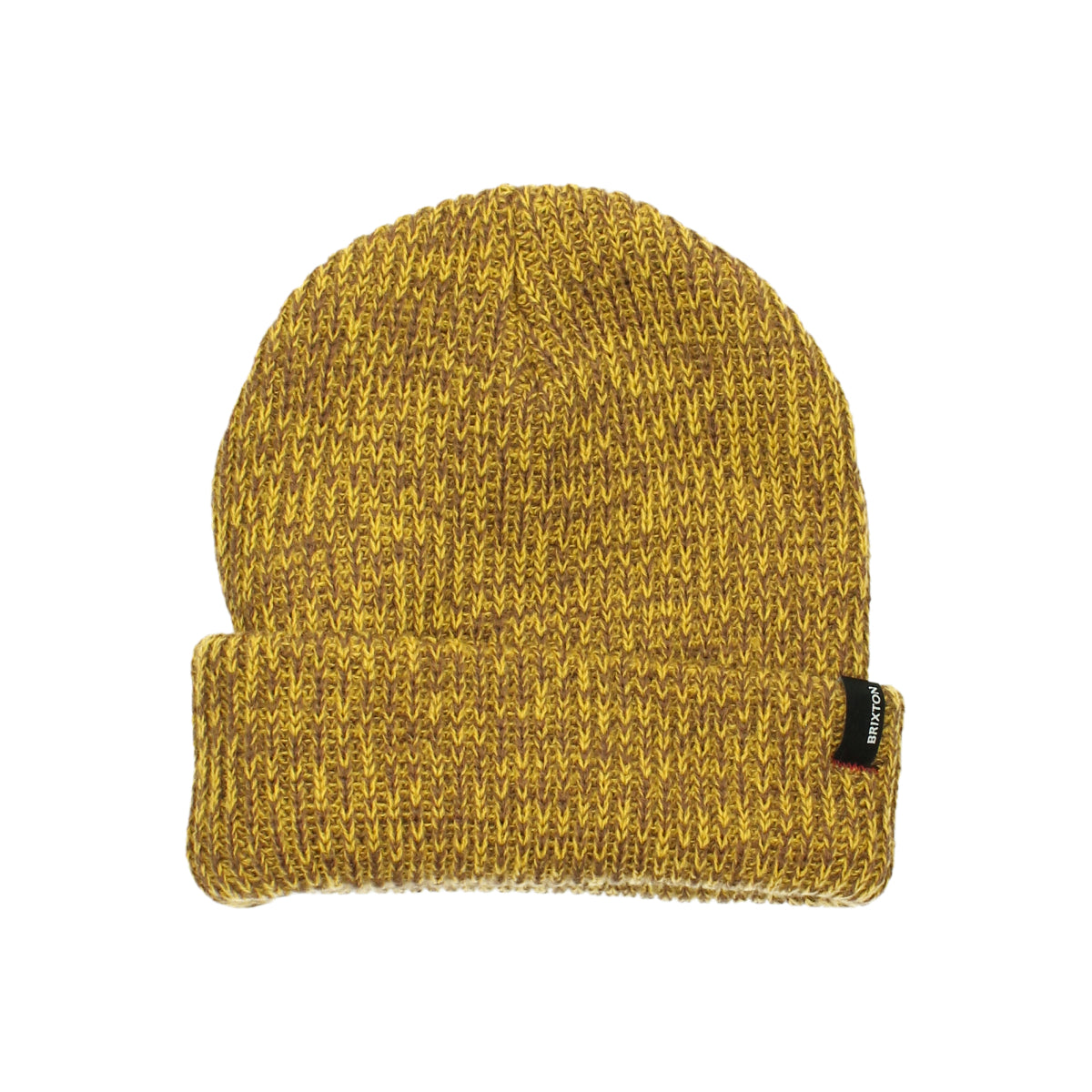 Polar Chunky Beanie mustard brown marled yellow