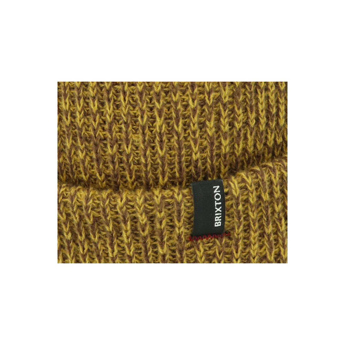 Polar Chunky Beanie mustard brown marled yellow