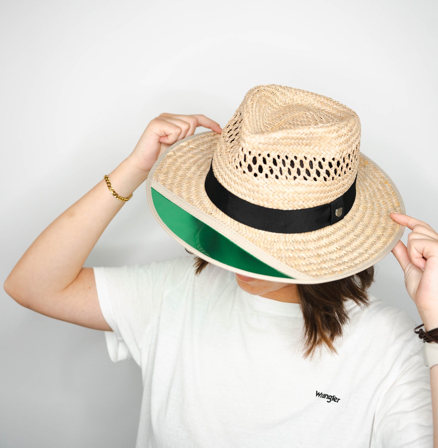 Hunter Straw Fedora tan beige