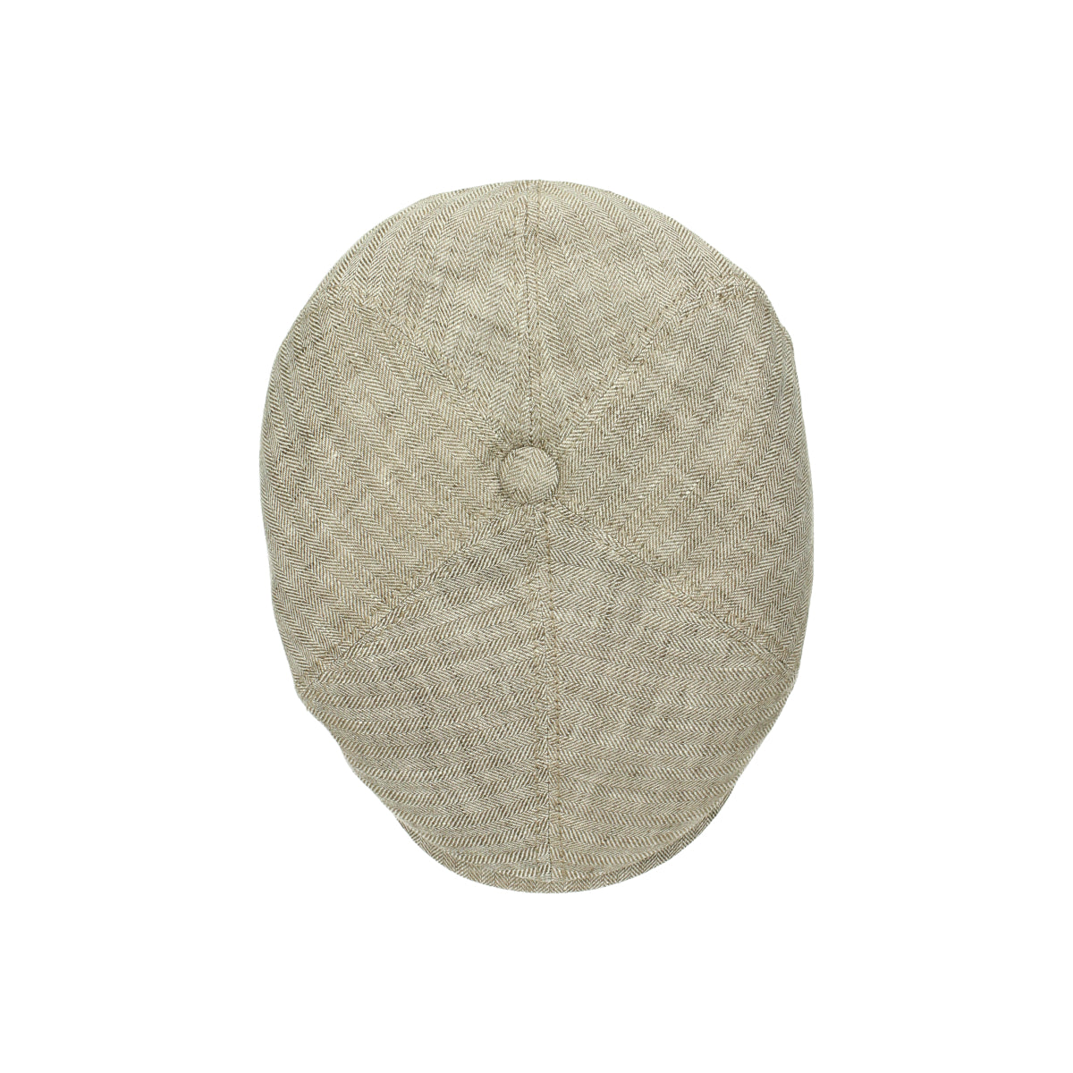6-Panel Cap Linen herringbone beige