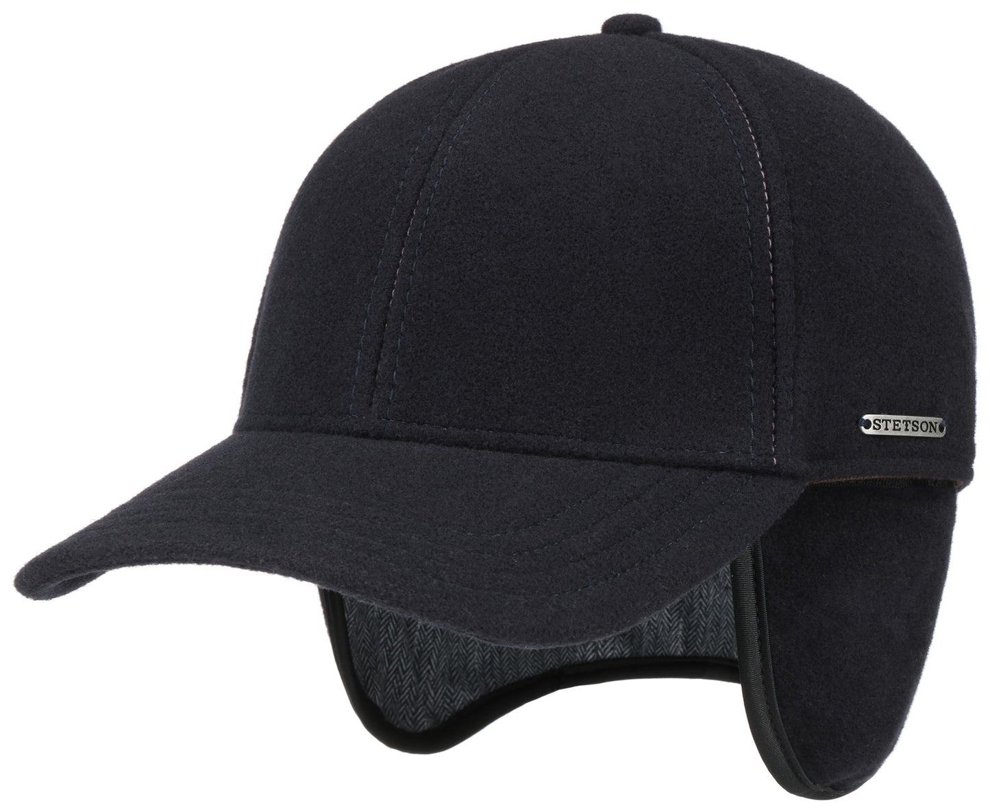 Baseball cap wool/cashmere navy blue