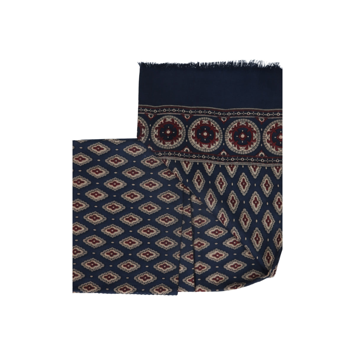 Scarf Wool Ornamentals blue