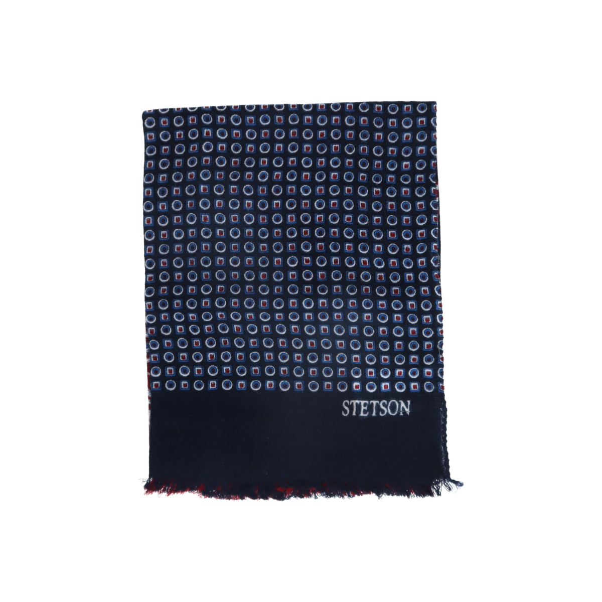 Scarf Wool Paisley Patch royal blue