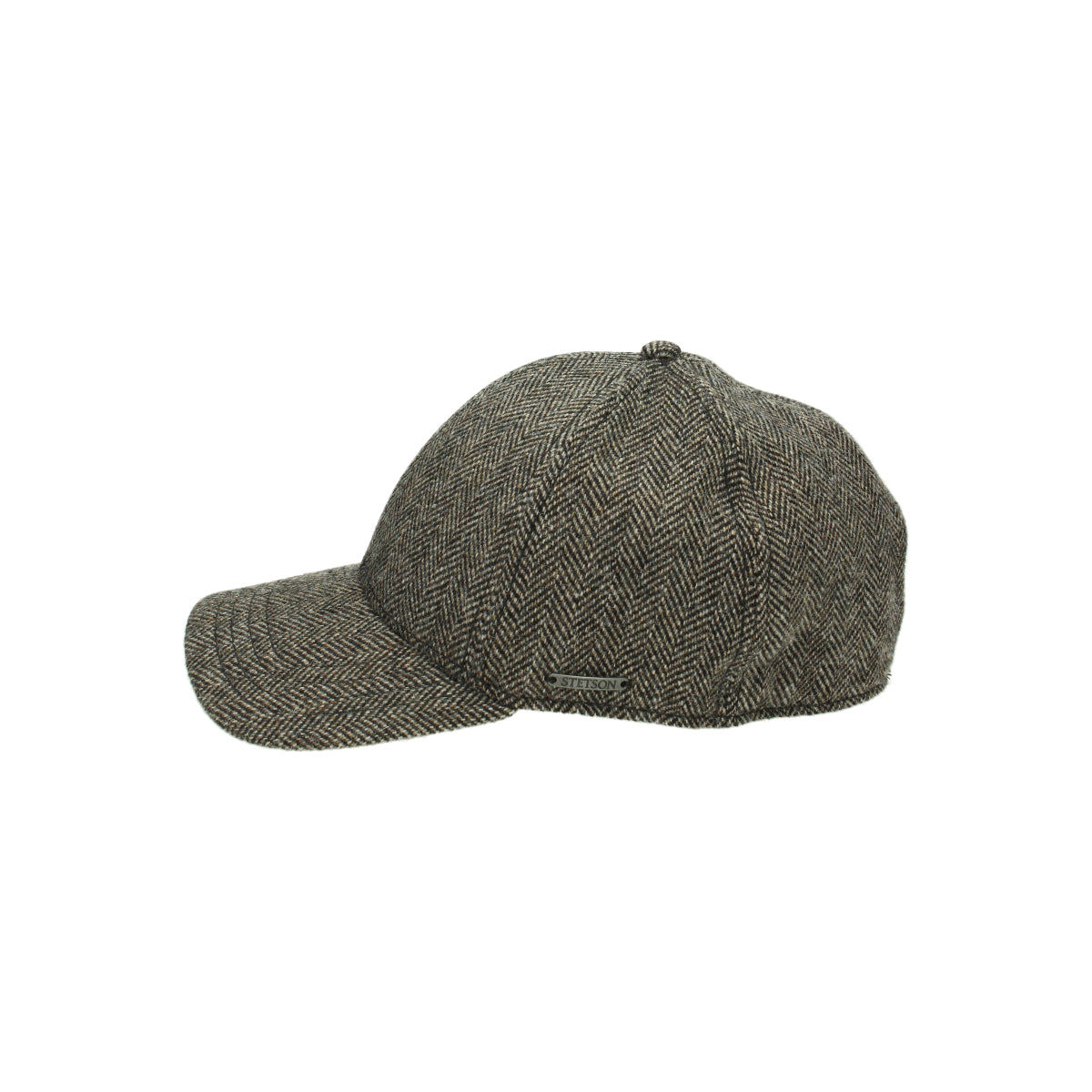Baseball Cap Wool Herringbone herringbone-grey mottled
