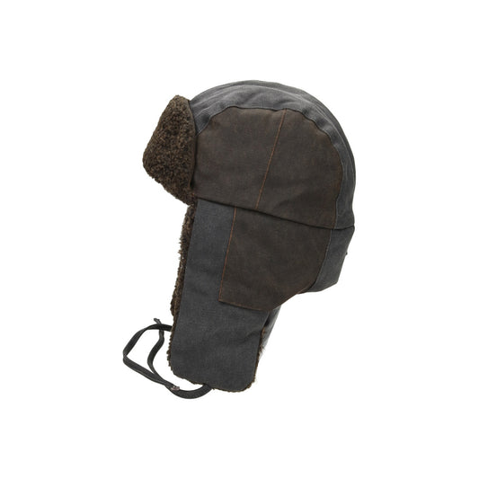 Bomber cap CO/PES black/brown