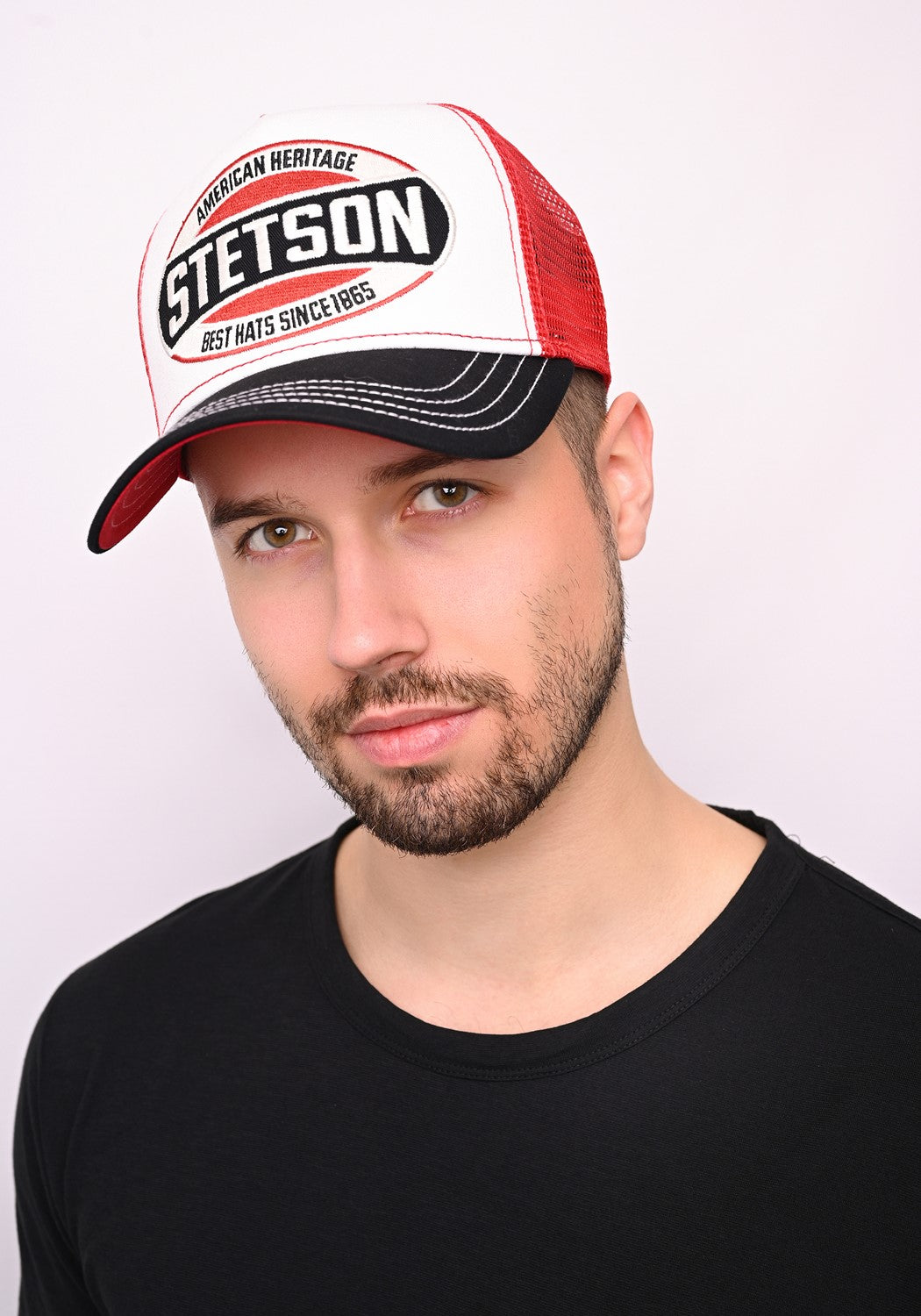 Trucker Cap Heritage schwarz rot weiß