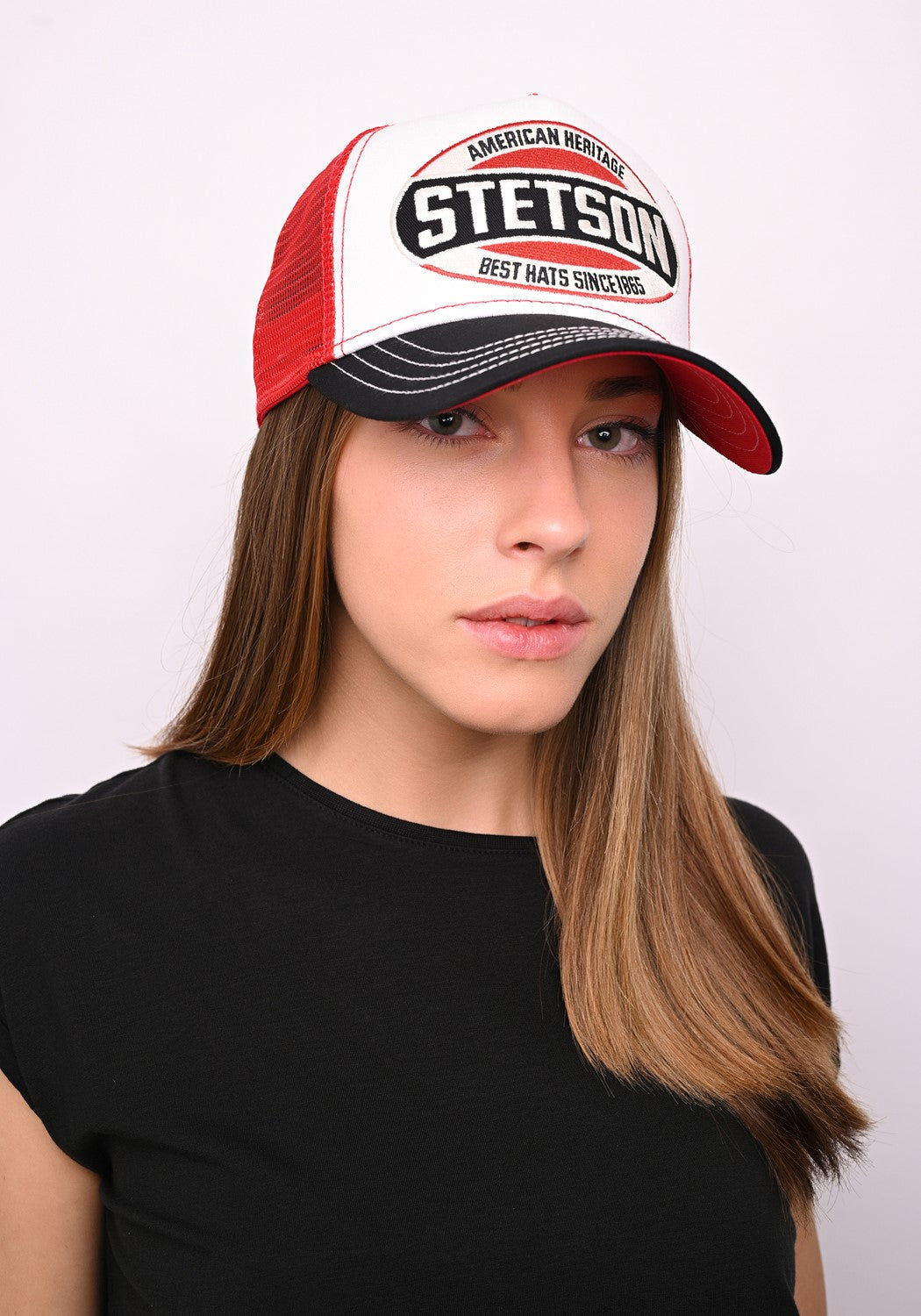 Trucker Cap Heritage schwarz rot weiß