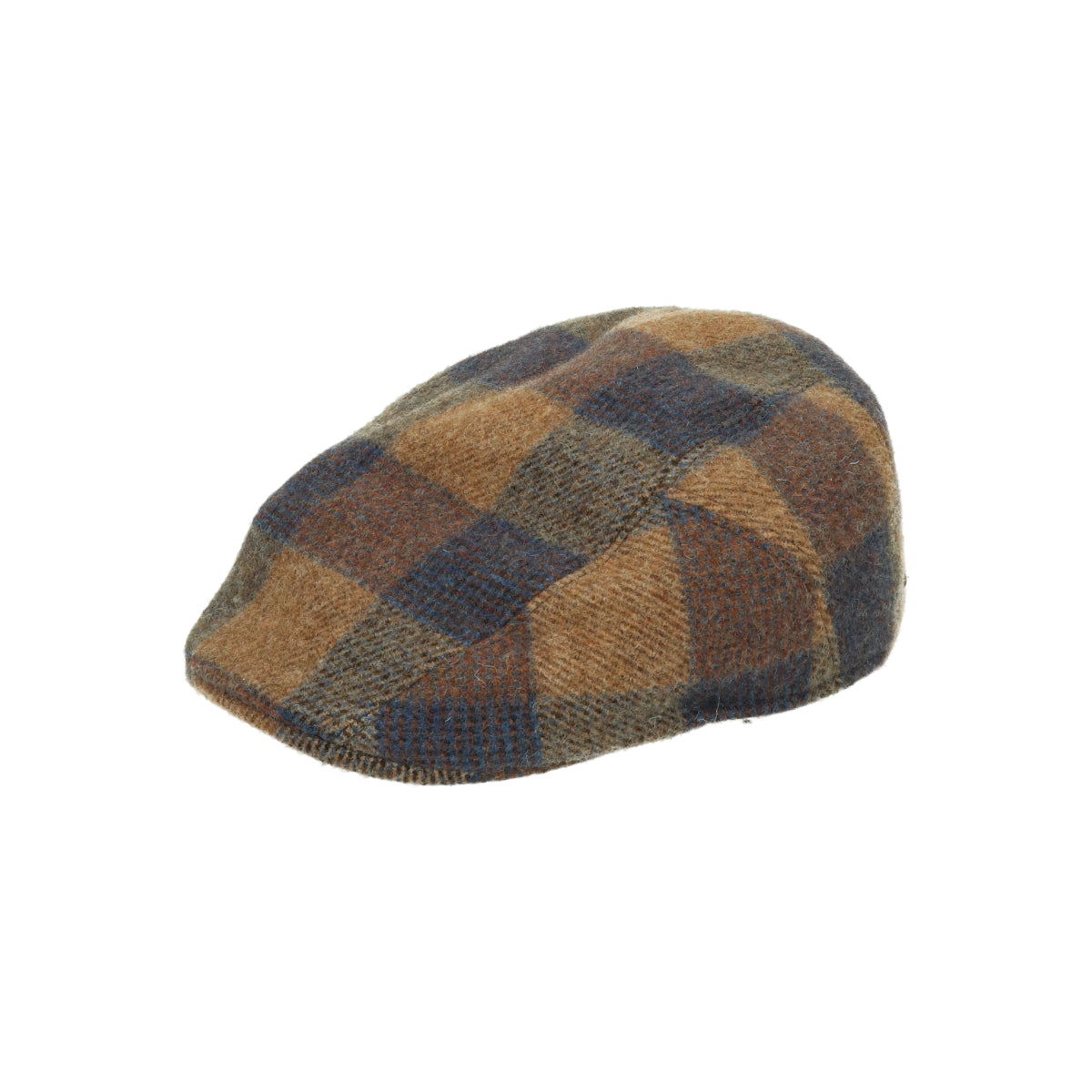 Ivy Cap Check Wool cognac