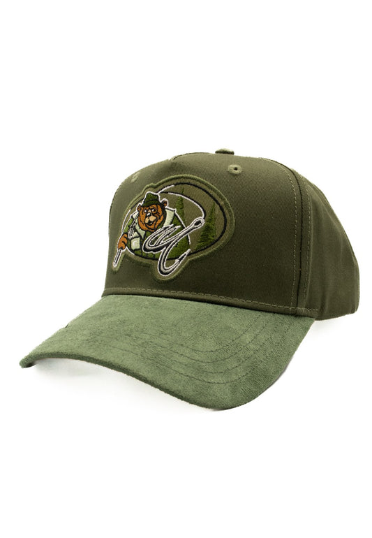 Fishing Bear Polo Trucker Cap olive