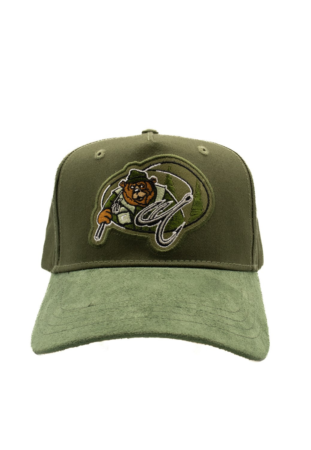 Fishing Bear Polo Trucker Cap olive