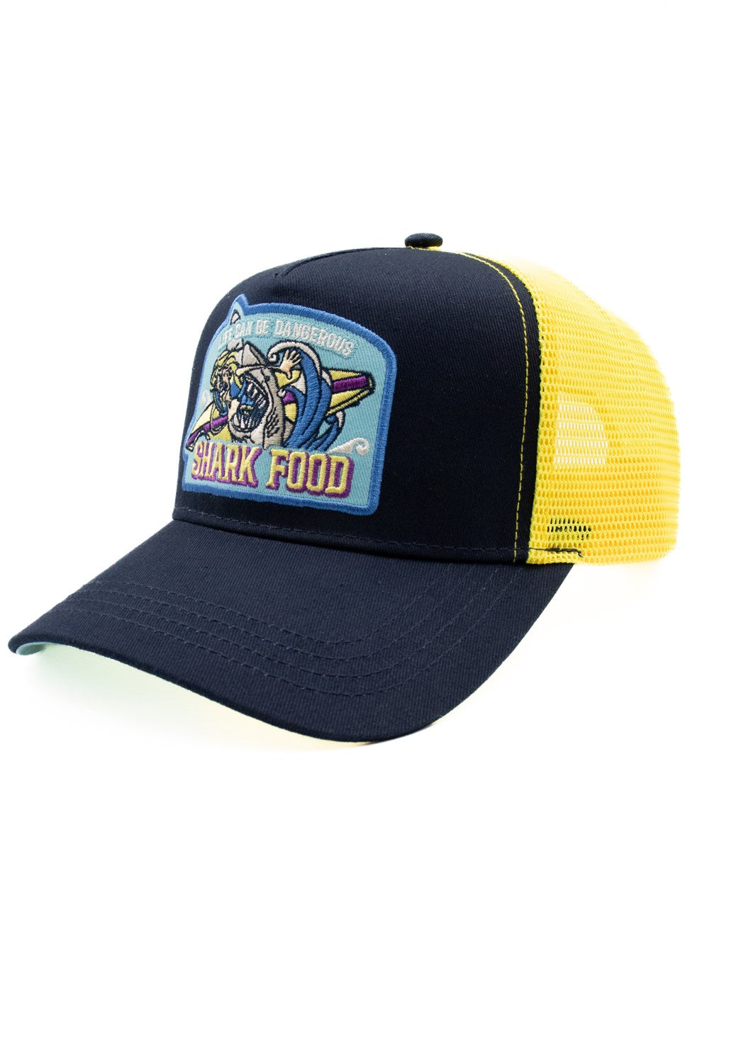 Shark Food Trucker Cap blau gelb