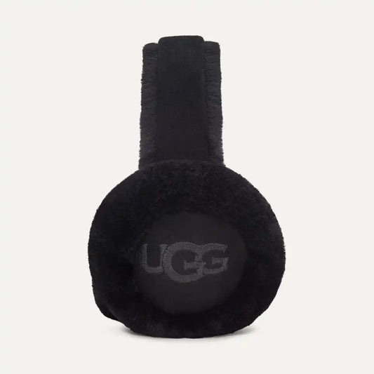W Sheepskin Embroidery Earmuff black