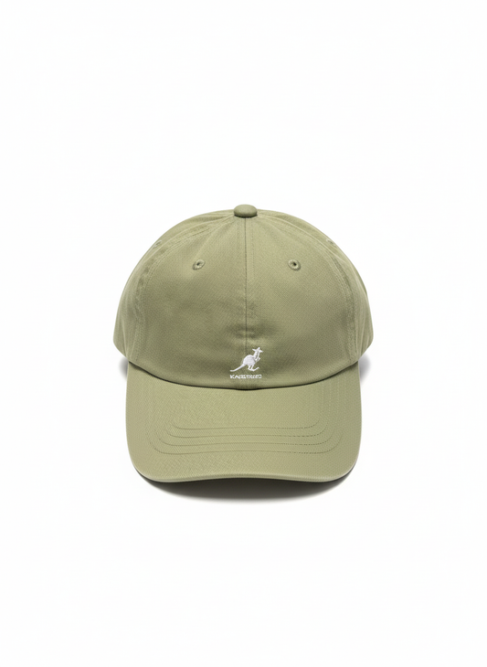 WASHED BASEBALL oil green