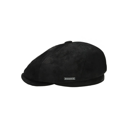 6-Panel Cap Pigskin schwarz