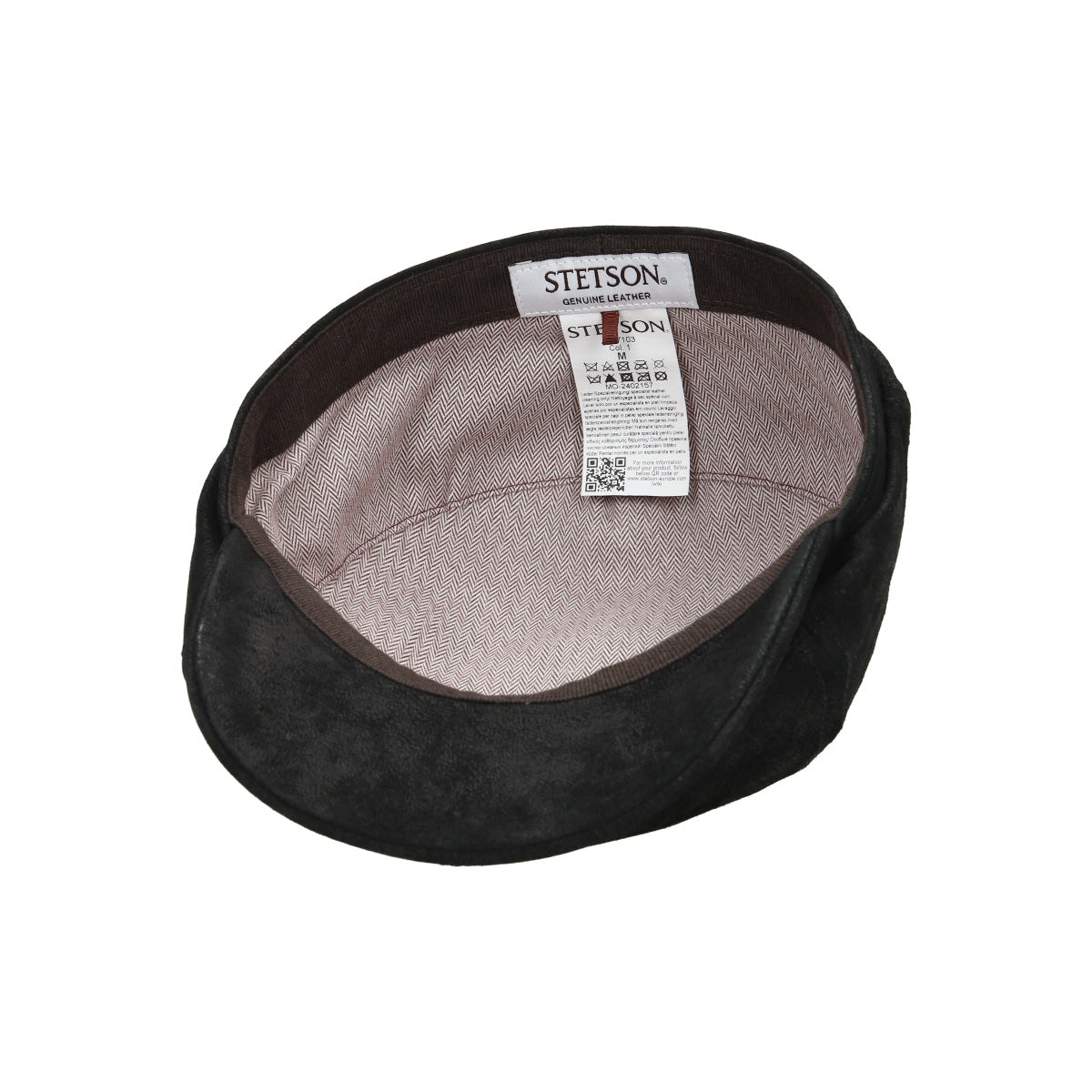 6-Panel Cap Pigskin schwarz