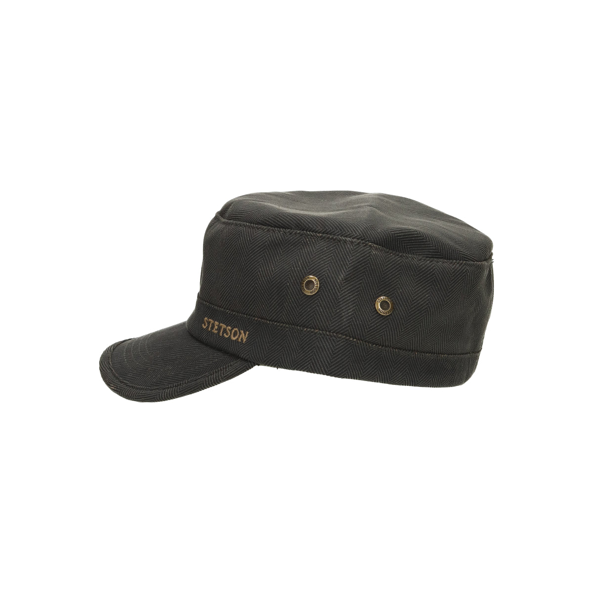 Army Cap Herringbone fischgrat grün schwarz