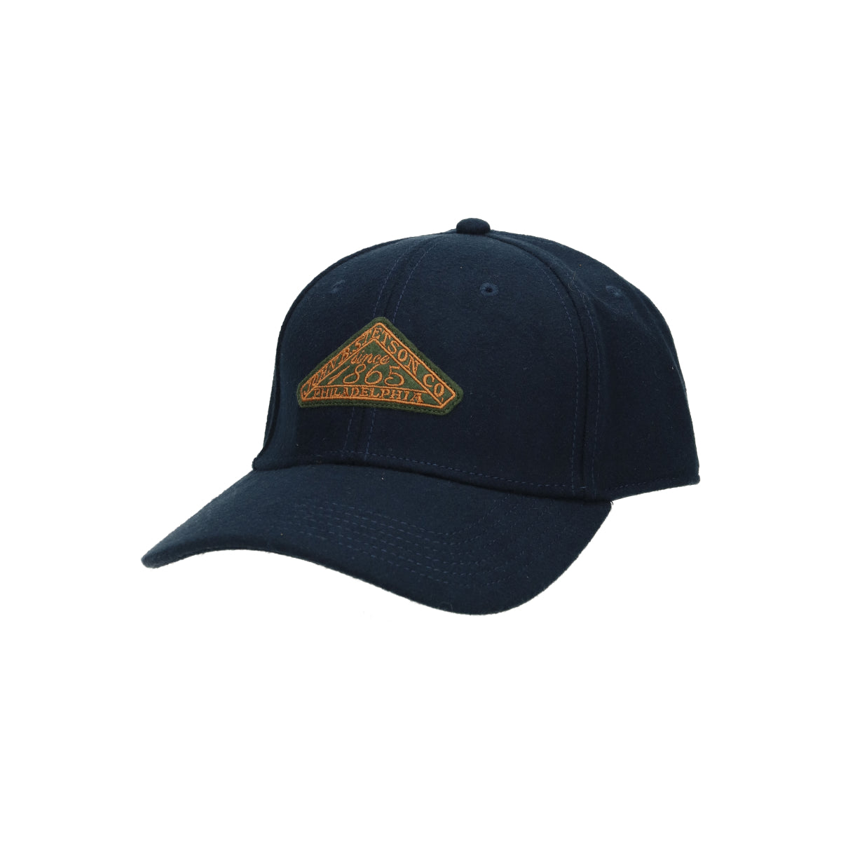 Baseball Cap Vintage Logo Patch Wool blau