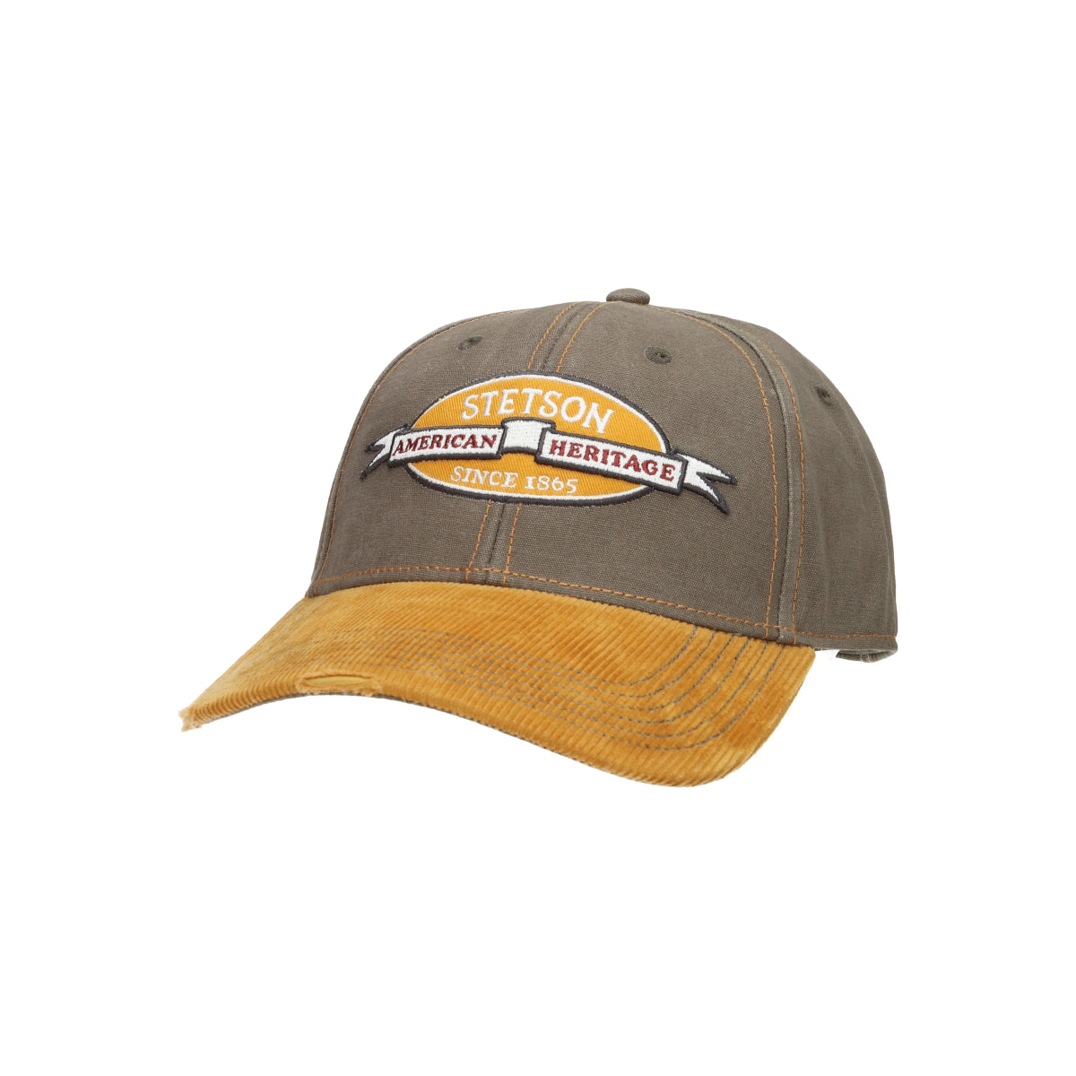 Baseball Cap Vintage Distressed beige grau